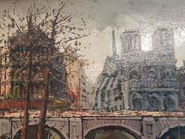 PEINTURE a l'HUILE 88 cm X 68 cm