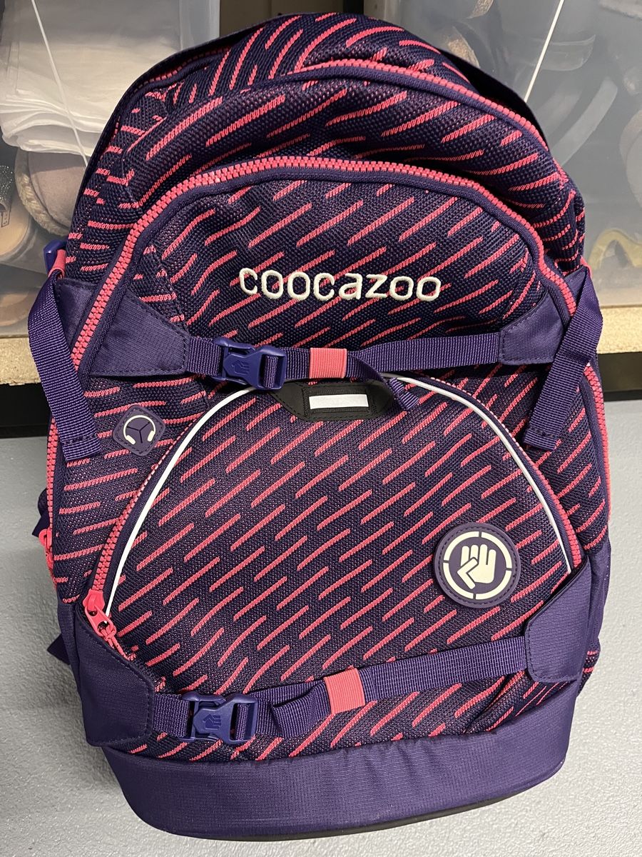 Coocazoo Borse & Zaini: Cocazoo Schulrucksack, lila pink gestreift – Usato da Uster venduto da ogi06
