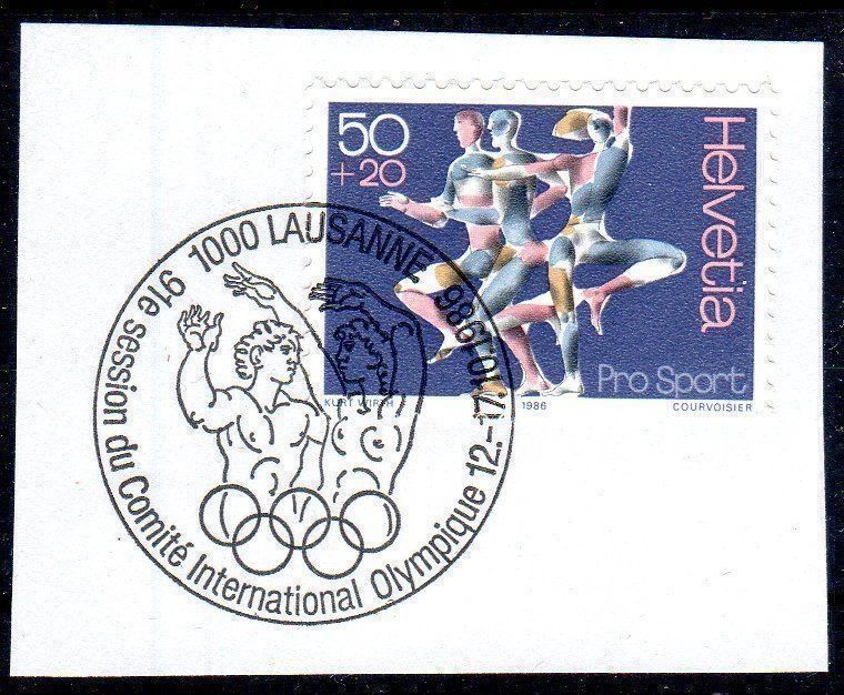 Alle Briefmarken: PRO SPORT 1986 SONDERSTEMPEL COMITÈ INT. – Gebraucht aus Losone von EM2019