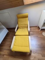 IKEA Poäng nur Polsterkissen für 2 Sessel und 2 Hocker gelb