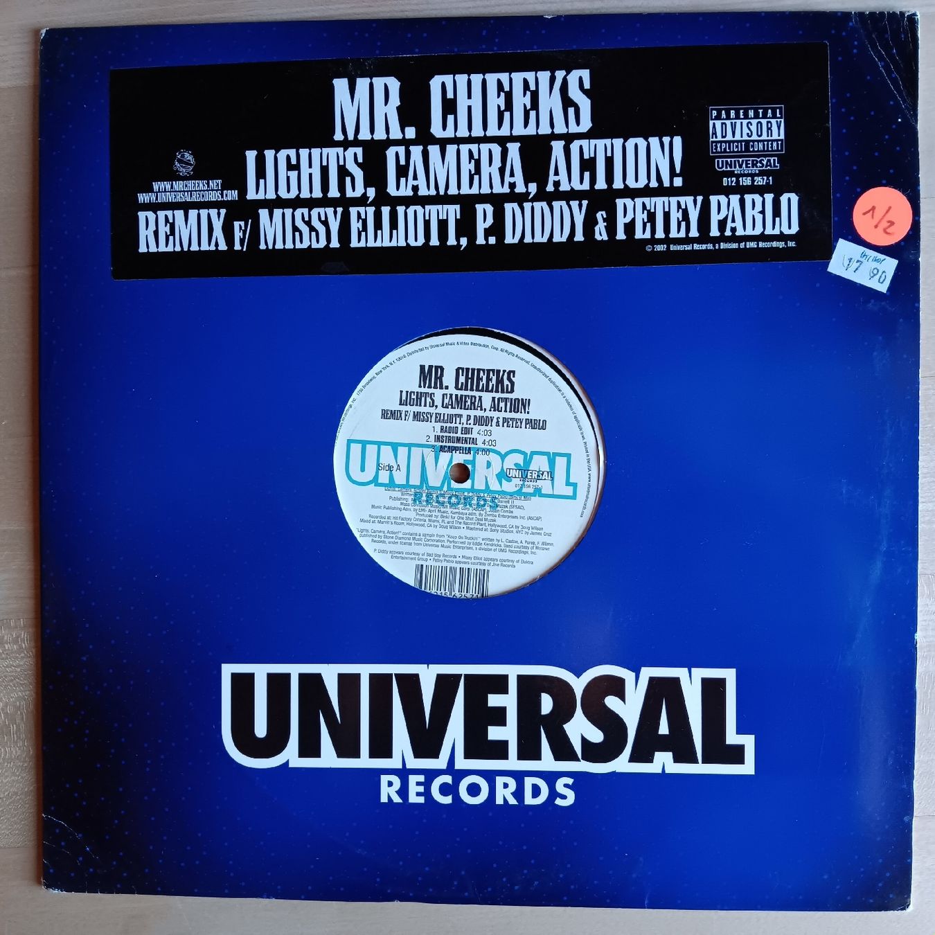 Dischi in vinile: Mr. Cheeks Vinyl Lights, Camera, Action! Remix – Usato da Chur venduto da chr_b2cn