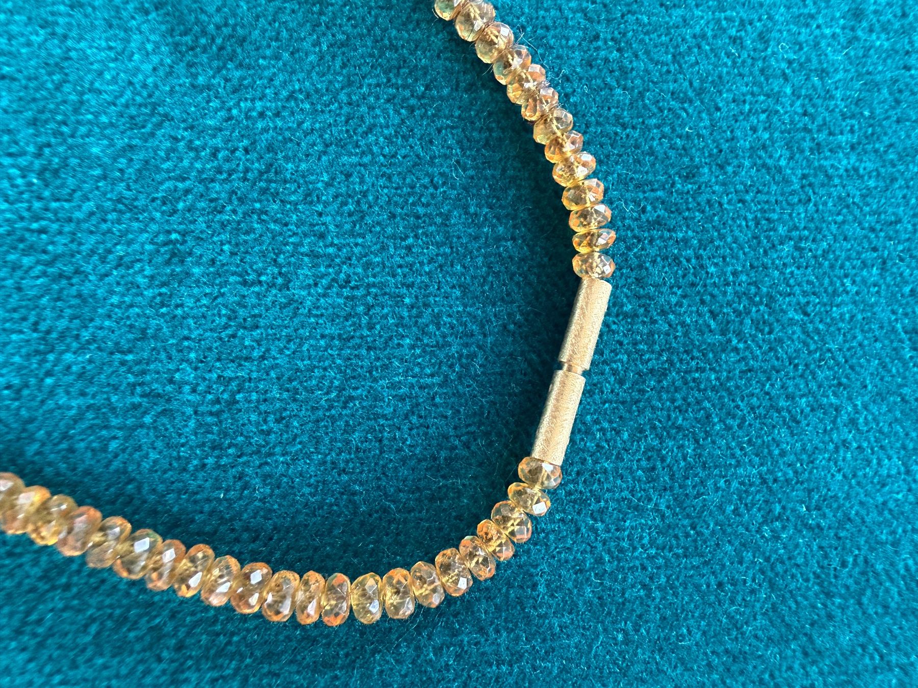 Catenine: Collier mit Mandaringranat und Goldschliesse – Usato da Buchs SG venduto da Laurenzia2 2