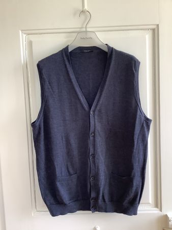 Roberto Collina Strickweste Herren 100% Merinowolle, XL