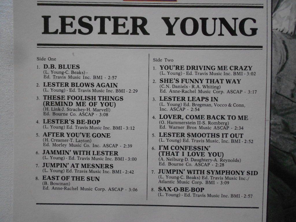 Schallplatten: LESTER YOUNG – Gebraucht aus Bex von Giorgiob 2
