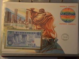 Banknotenbrief Singapur  1988