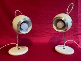 Paire de lampe Eye-Ball, " Aluminor", Vintage, année 70