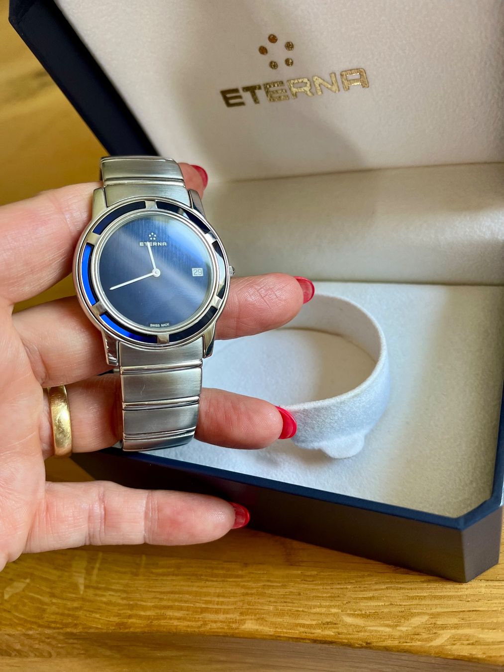 Eterna Orologi: Eterna Galaxis Blue Armbanduhr – Usato da Moosleerau venduto da MiBan 1