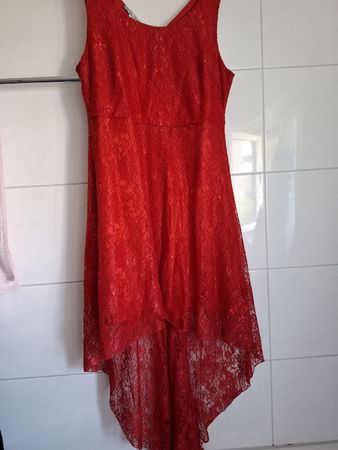 Ashley Brooke: Élégante robe rouge en dentelle, Taille 46