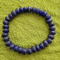 Schmuck: Halskette blaue Glaskugeln mit Bajonettverschluss