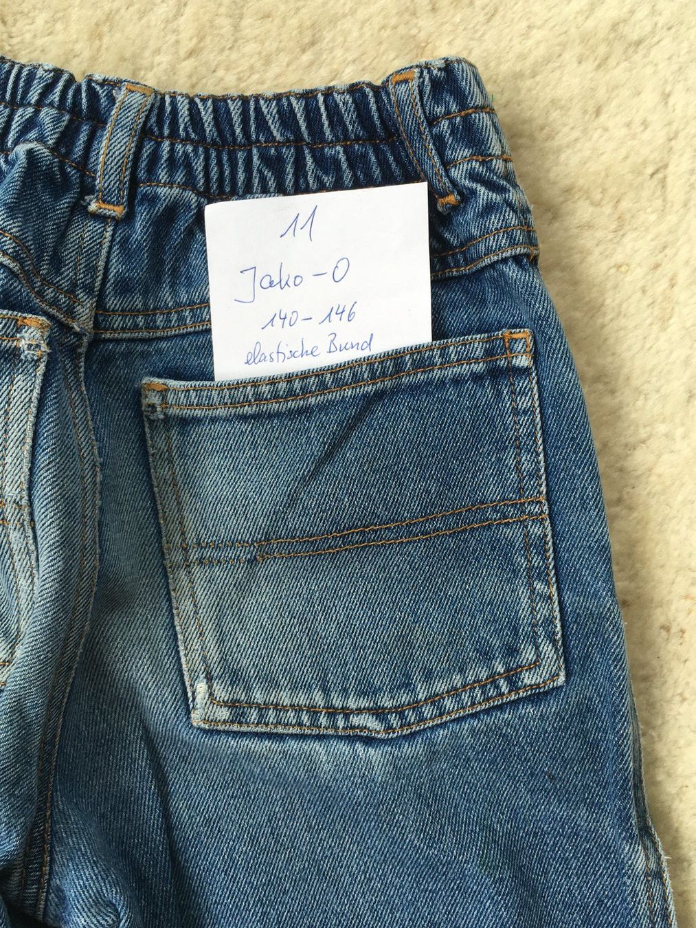 Jako-O Pantaloni: Hose Jeans 140-146 elastischer Bund – Usato da Zürich venduto da Anatas1 3