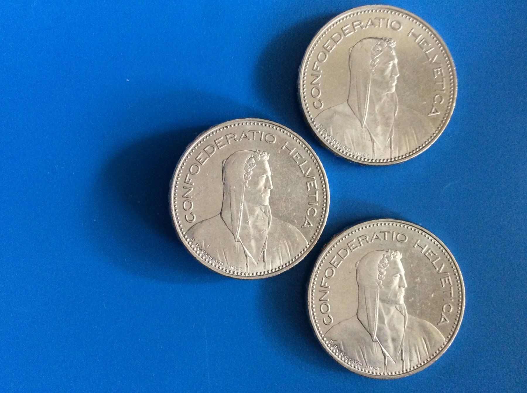 Alle Münzen: 5 francs 2018-2019-2020  Belles – Gebraucht aus Genève von pie_fh2d 1