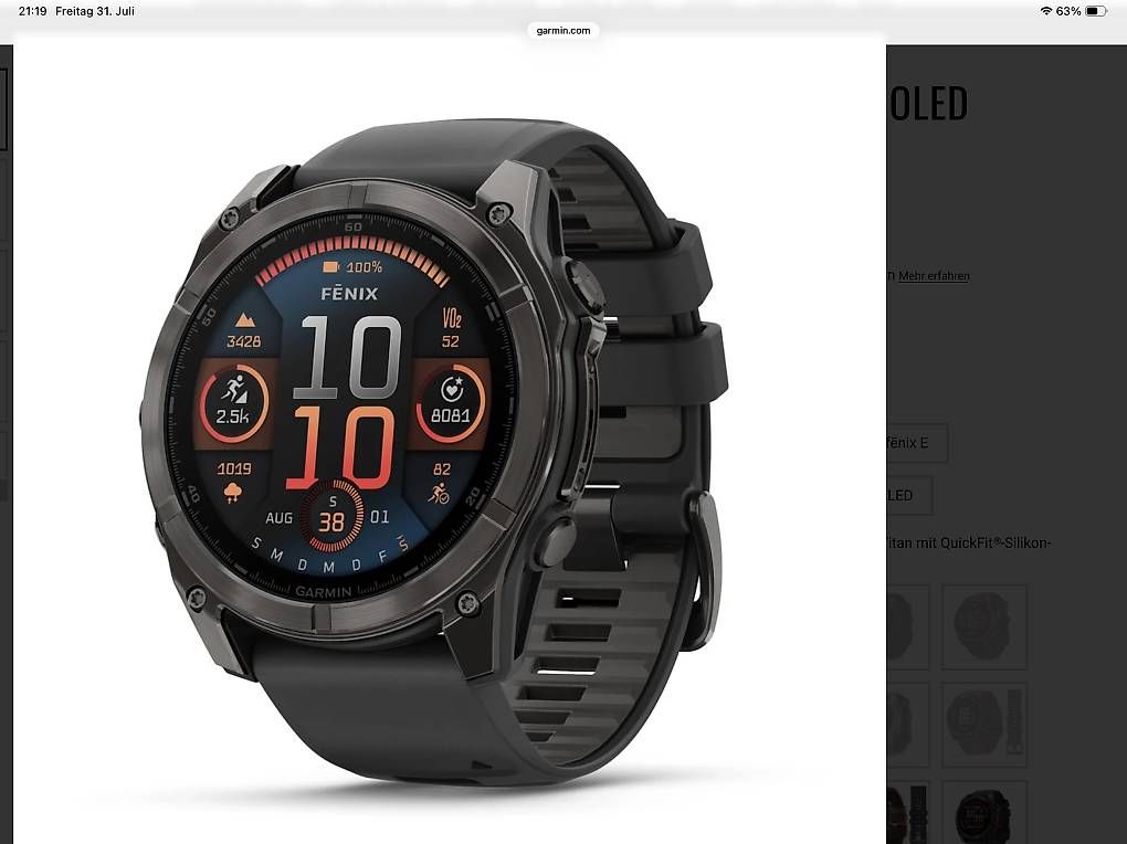 Smartwatch: Garmin Fenix 8 Amoled Sapphire 51mm – Gebraucht aus Benken ZH von Racoon2