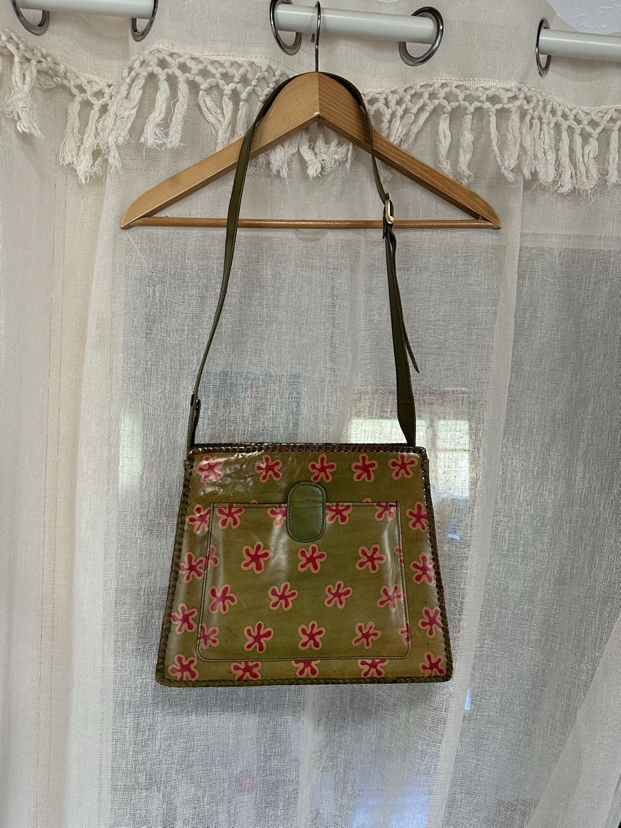 Borse da donna: Sac vintage à fleurs vert – Usato da Corgémont venduto da Chloesellsthings