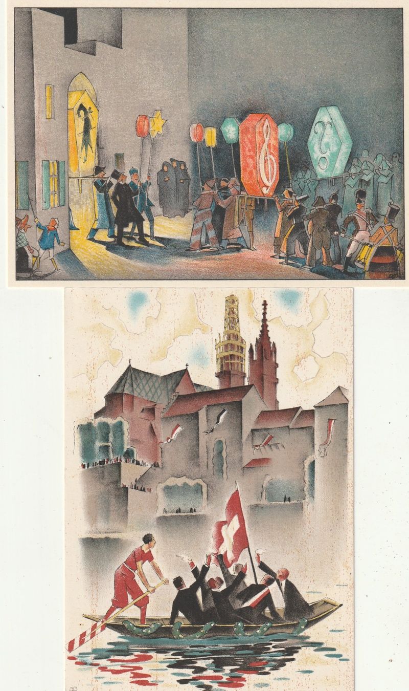 Cartes postales: 8 Ak Basel Eidg. Sängerfest 1935 – D'occasion à Rorschacherberg par fratovi2 2