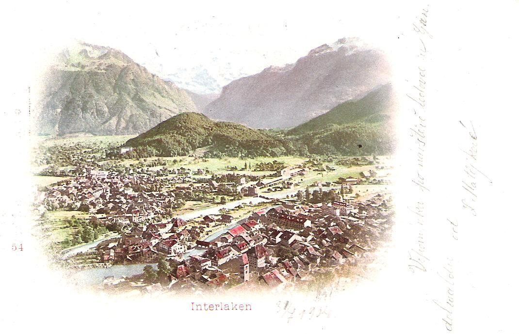 Ansichtskarten: AK Interlaken gel. 31.3.1904 – Gebraucht aus Fribourg von schnalla92