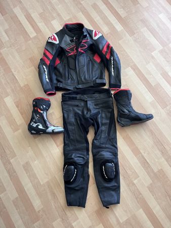 Lederkombi Spyke u. Stiefel TCX 44