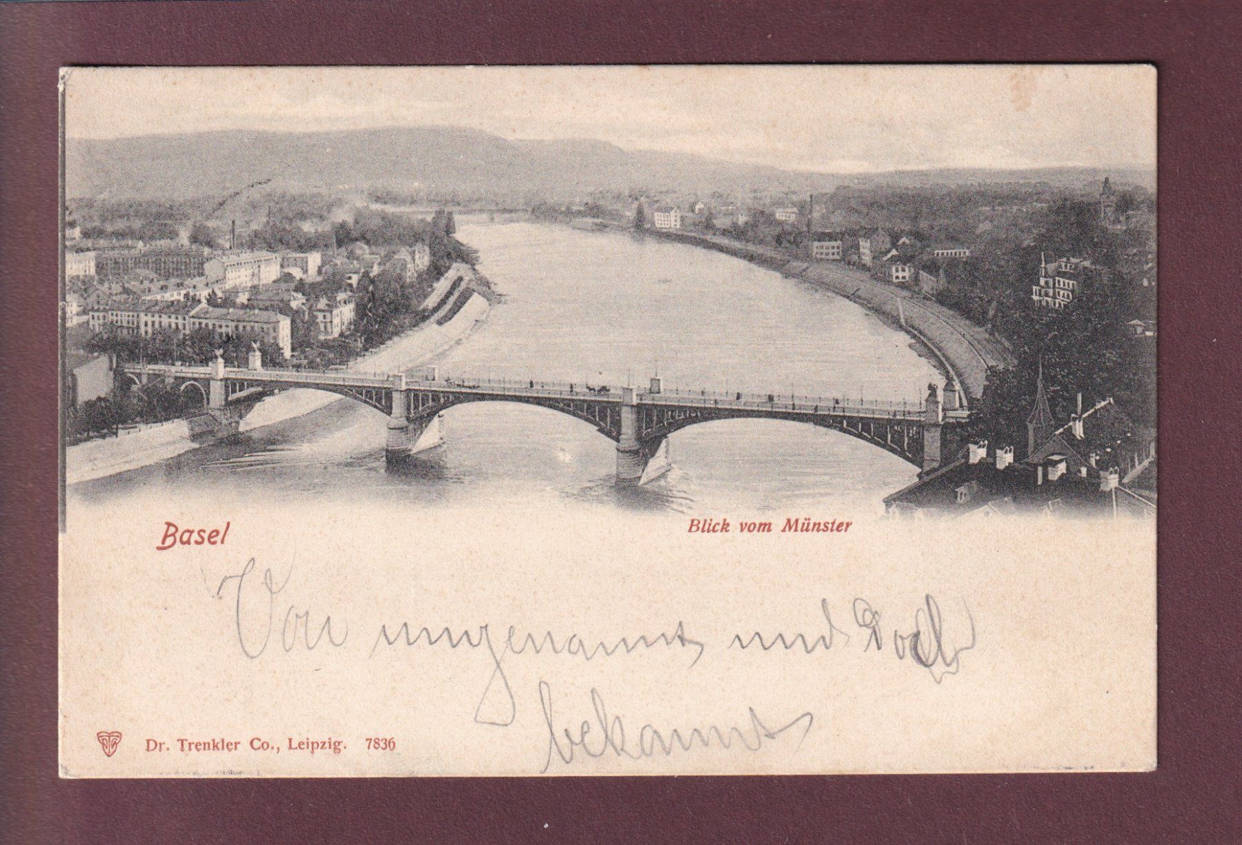 Cartoline postali: BASEL - Blick vom Münster - 1902 – Usato da Pully venduto da nicecards
