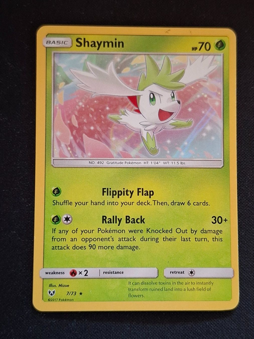 Pokémon Sammelbilder & Trading cards: Pokemon Shaymin Holo 7/73 Shining Legends – Gebraucht aus Gammen von Karbax