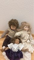 3 antike Puppen Porzellan Stoffmodelle guter Zustand