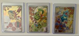 Pokemon Karten Cyndaquil Chikorita Totodile Set. EN 🇬🇧