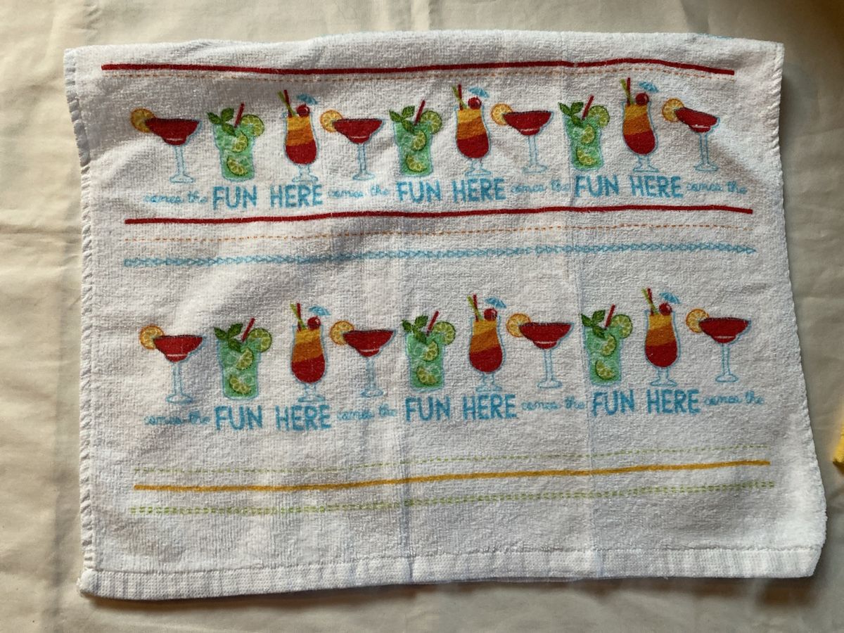 Strofinacci: 2x Summer Cocktail Kitchen Towels, Yellow & White, 2 pcs. – Nuovo e nell'imballaggio originale da Buttikon SZ venduto da Maxwelltime 1