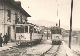 Kreuzung der fabrikneuen TN SWS/MFO 1902 Straßenbahn