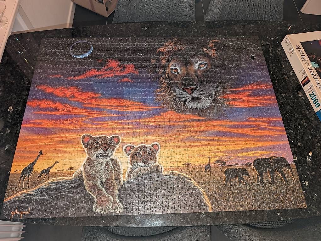 Ravensburger Puzzle: Ravensburger Puzzle 2000 Teile - Afrika Löwen – Usato da Konolfingen venduto da Honey870 2