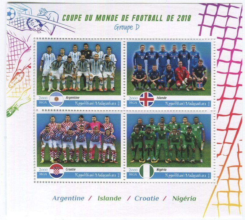 Tous les timbres: Block "Fussball". Madagaskar. – Neuf avec emballage d'origine à Basel par Butsch5