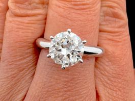 Solitär Brillant 2.1ct Ring 18k Weissgold Grösse 55 *S2174