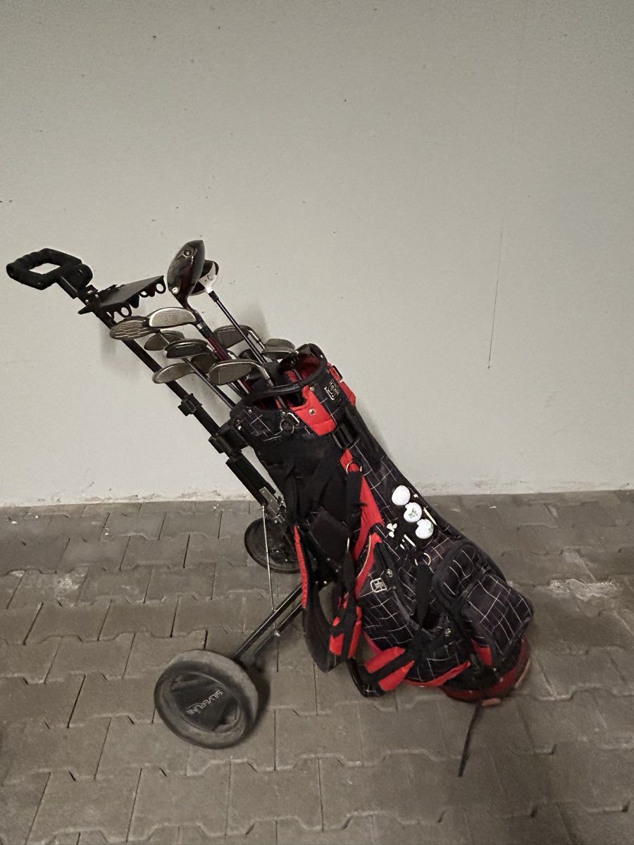 Schläger & Sets: 11 Golfschläger Links mit Tasche und Caddy – Gebraucht aus Berikon von Zimmodan 1