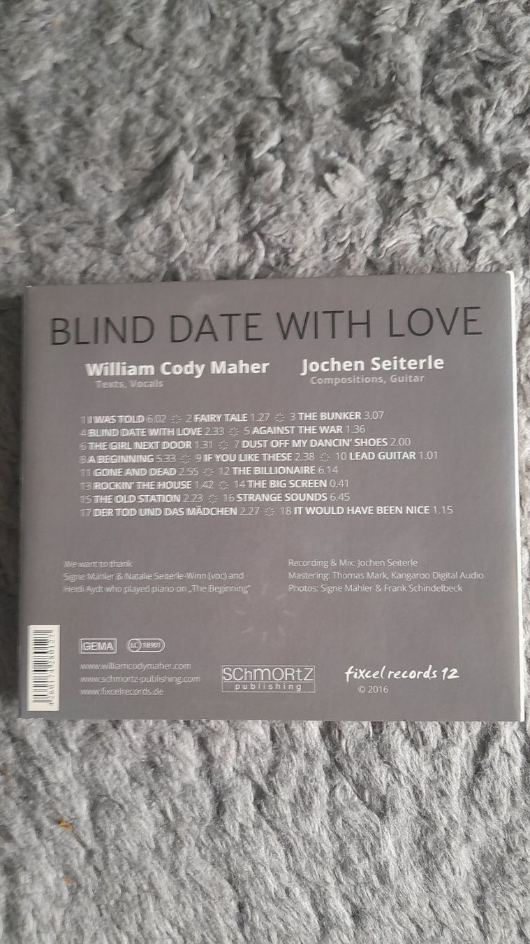 CDs: WILIAM CODY MAHER & JOCHEN SEITERLE  BLIND DATE WITH LOVE CD – Gebraucht aus Wetzikon ZH von Ramones01 1