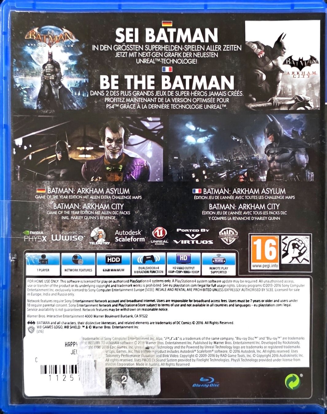 Sony Giochi:  Batman Return to Arkham PS4  – Usato da Lausanne venduto da qoqyan 1