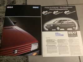 Seat Ibiza Verkaufsprospekt mit Preisliste 1988