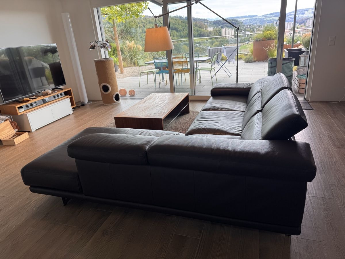 Natuzzi Sofas: Ecksofa Natuzzi Leder dunkelbraun – D'occasion à Bolligen par JAC001 2