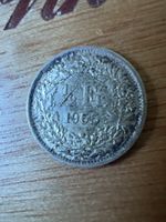 Schweizer Münze 1/2 Franken Jahrgang 1965 im Zustand gebrauc