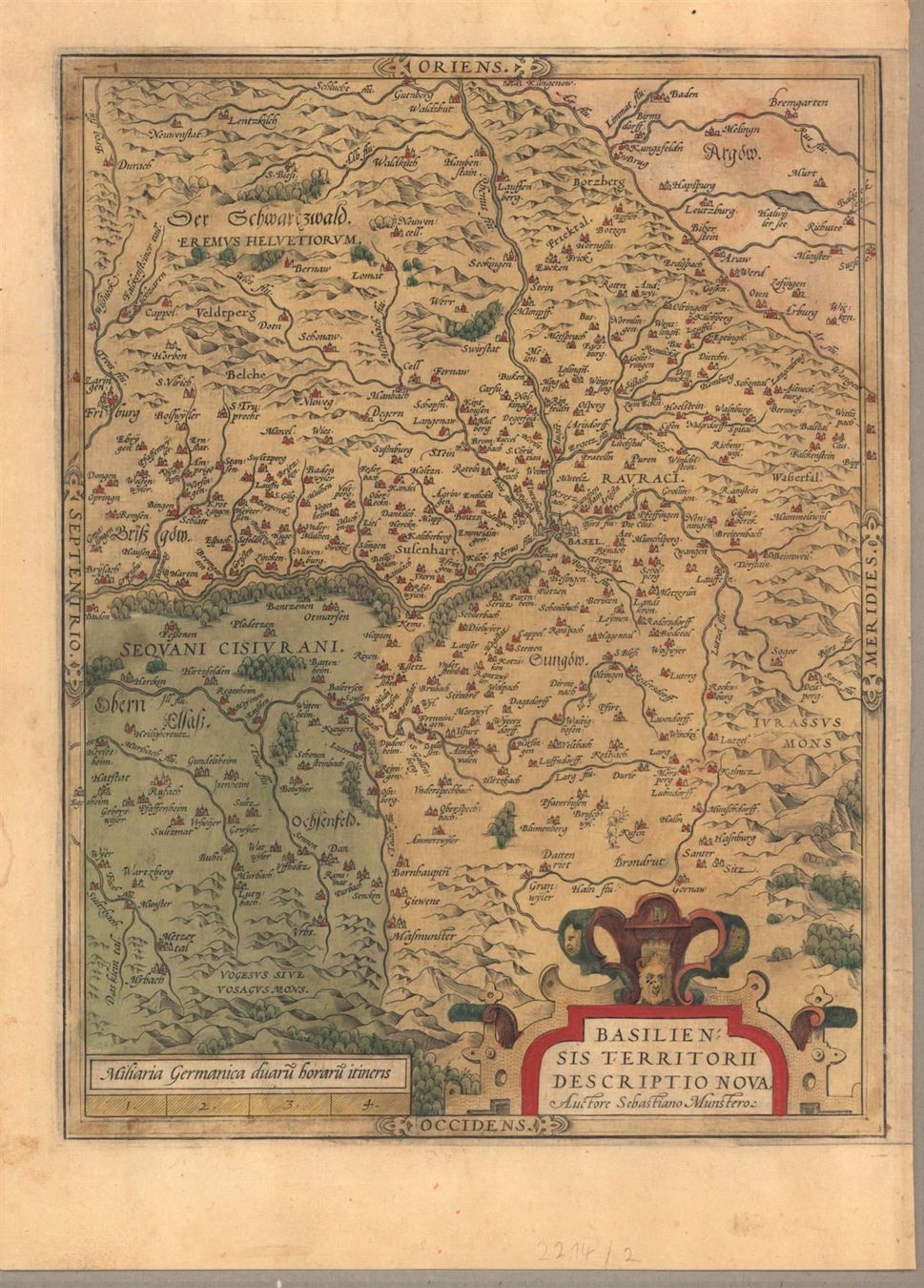 Landkarten & Atlanten: Basel Landkarte um 1580 – Gebraucht aus Rafz von Helvet32
