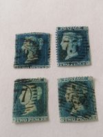 4mal two Pence Blue 1855 