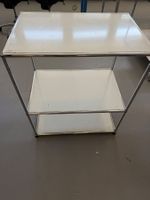 Servierwagen Chrom weiss 3 Ablagen mit Rollen