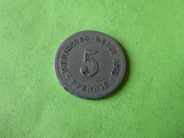 Dt. Reich 1875 F, 5 Pfennig