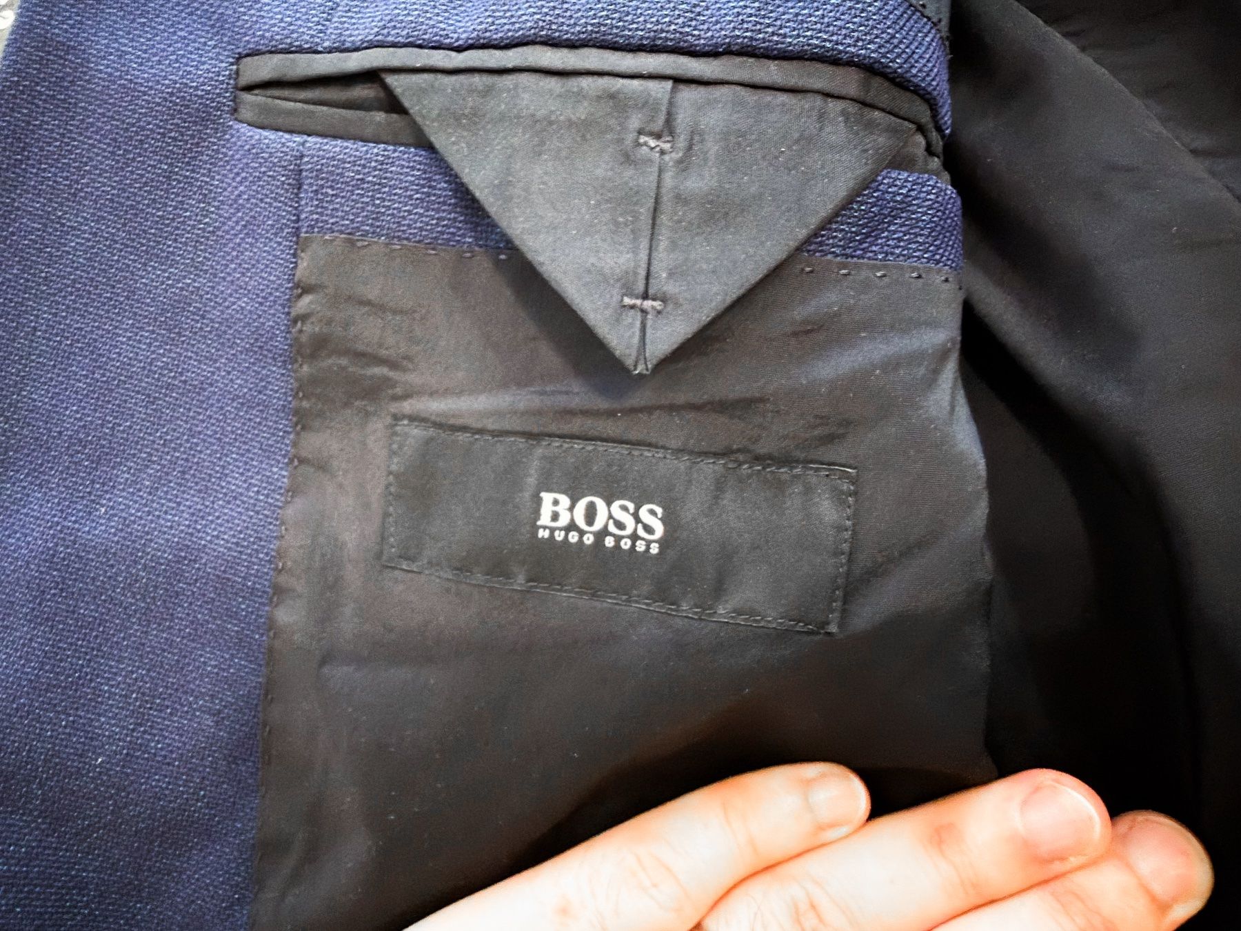 Hugo Boss Giacche: Hugo Boss Stretch Tailoring Sakko Dunkelblau Gr. 48 – Usato da Dietikon venduto da Angy94 6