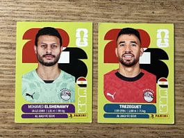 Panini 2 Ägypter Goalie und Stürmer