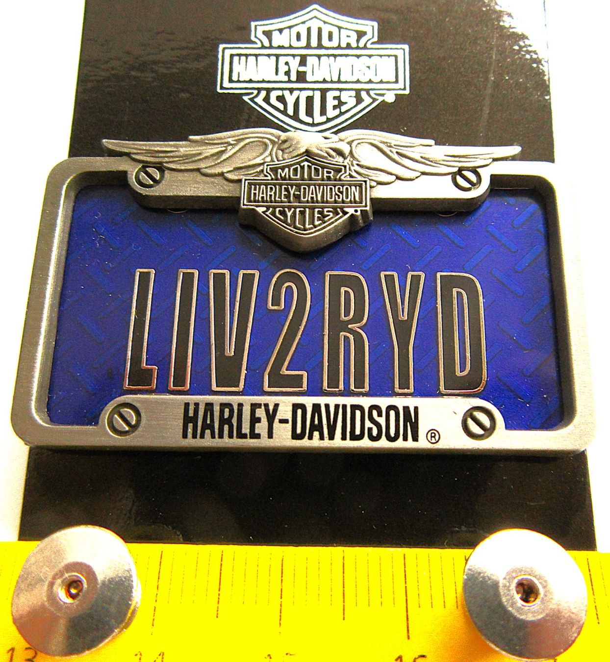 Harley-Davidson Placchette & Badge: HD 2NÄGEL-PIN HARLEY-DAVIDSON "LIVE2RYD" MIT SECURITY-CLIP – Usato da Ettingen venduto da Hausi4711 2