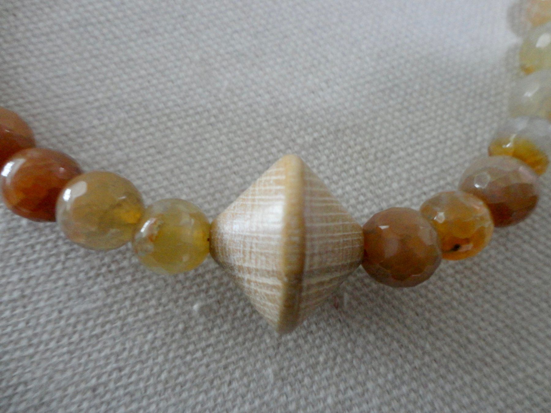 Catenine: Halskette Achat, Holz. – Nuovo (secondo la descrizione) da Biberist venduto da tl-schmuck 3