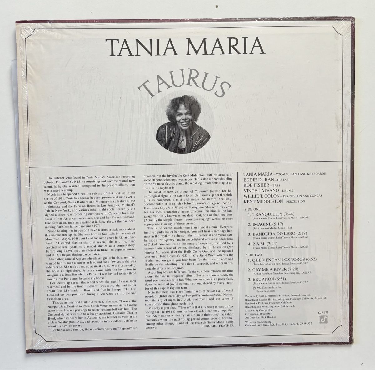 Dischi in vinile: Tania Maria - Taurus LP EX/EX – Usato da Neuchâtel venduto da Deivid2 4