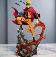 Naruto Figur mit Rasengan auf Felsbase