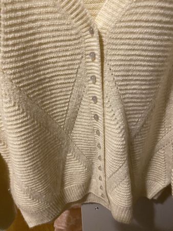 Cardigan Etam crème taille M tricot maille torsadée