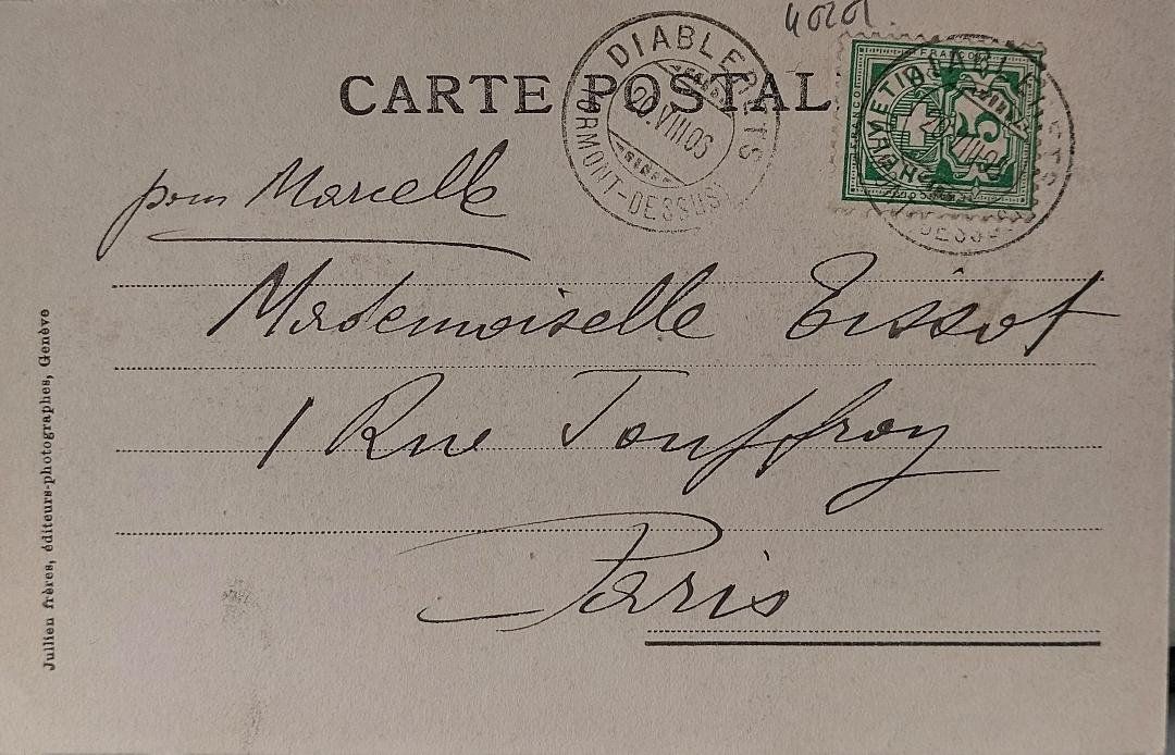 Cartoline postali: LAC d'ARNON - 1906 – Usato da Delémont venduto da Domdom1 1