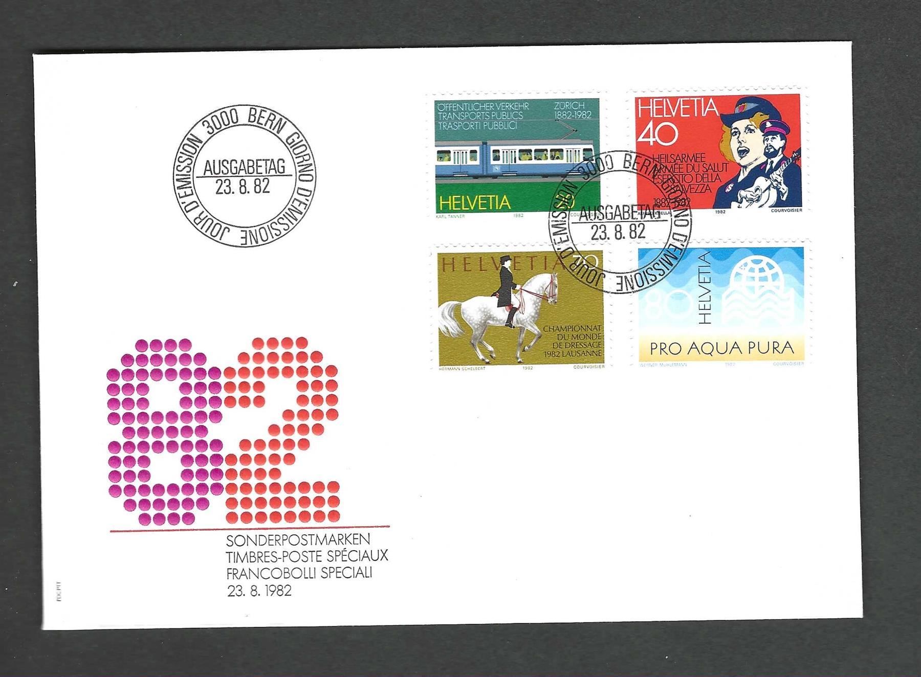 Alle Briefmarken: CH FDC Satz 1982 – Gebraucht aus Koblenz von Markenhimmel