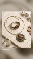 Collier et bracelet en macramé fait main la parure est neuve