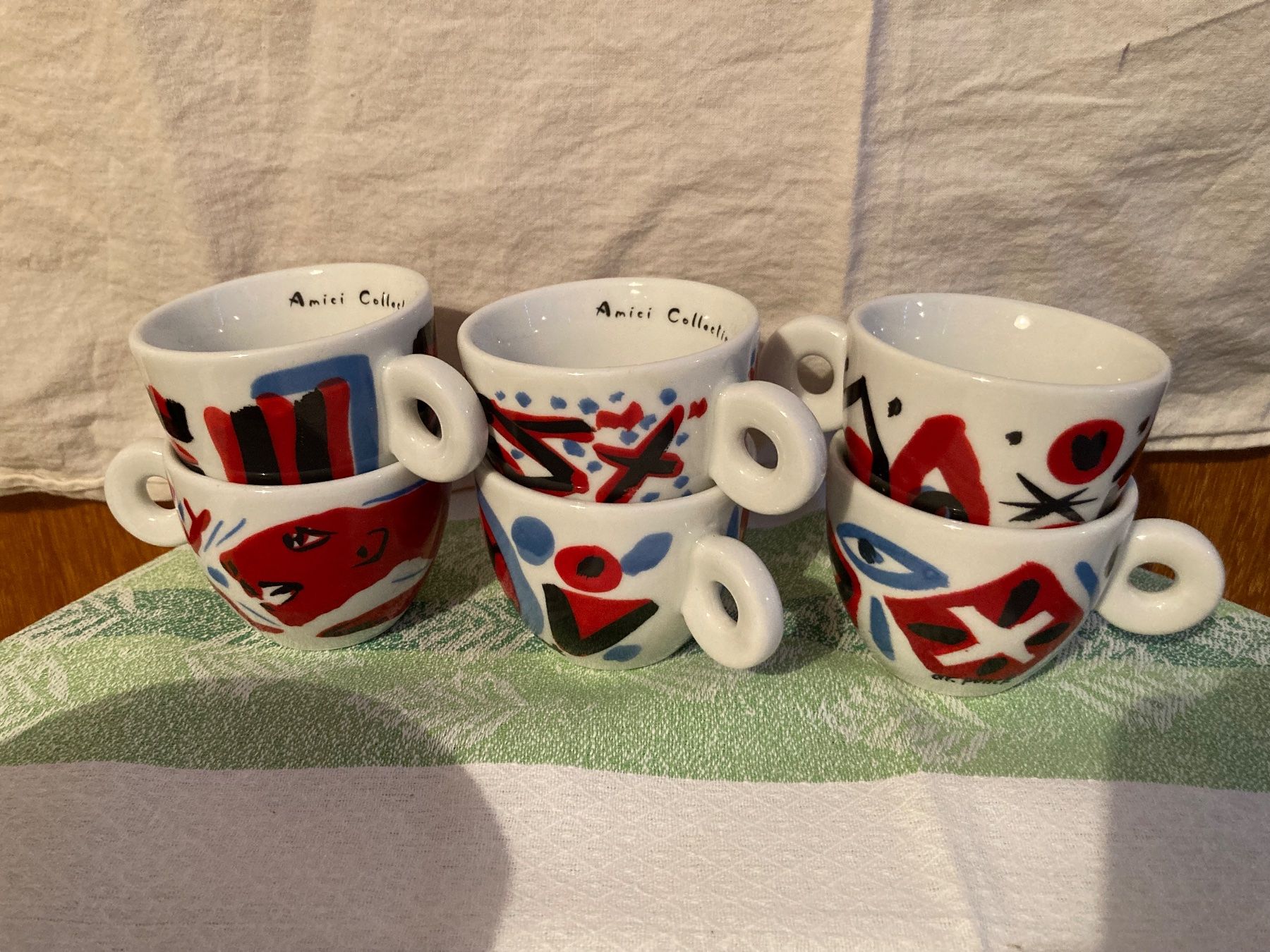 Amici Tazze: Illy Amici Collection 1995 Penk Espresso Tassen cups 6 Stk – Nuovo (secondo la descrizione) da Frick venduto da Freiwillig39 1